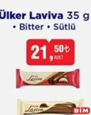 ÜLKER LAVİVA BİTTER/SÜTLÜ ÇİKOLATA 35 G